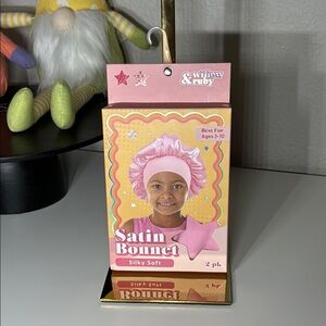 Willow & Ruby Pink Satin Bonnet 2 Pack